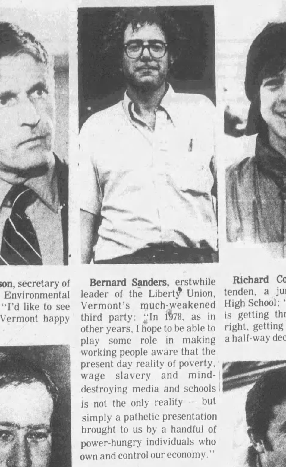 erstwhile Bernie Sanders